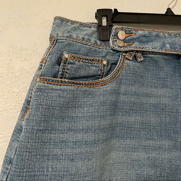 Crest Jeans The Collection‎ Distressed Embellished Denim Skirt Sz: 23/24​ - Picture 10 of 11